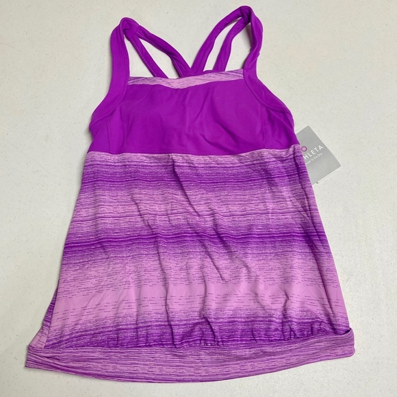 Athleta Stride Crunch and Punch Tank Purple Medium - Picture 3 of 6